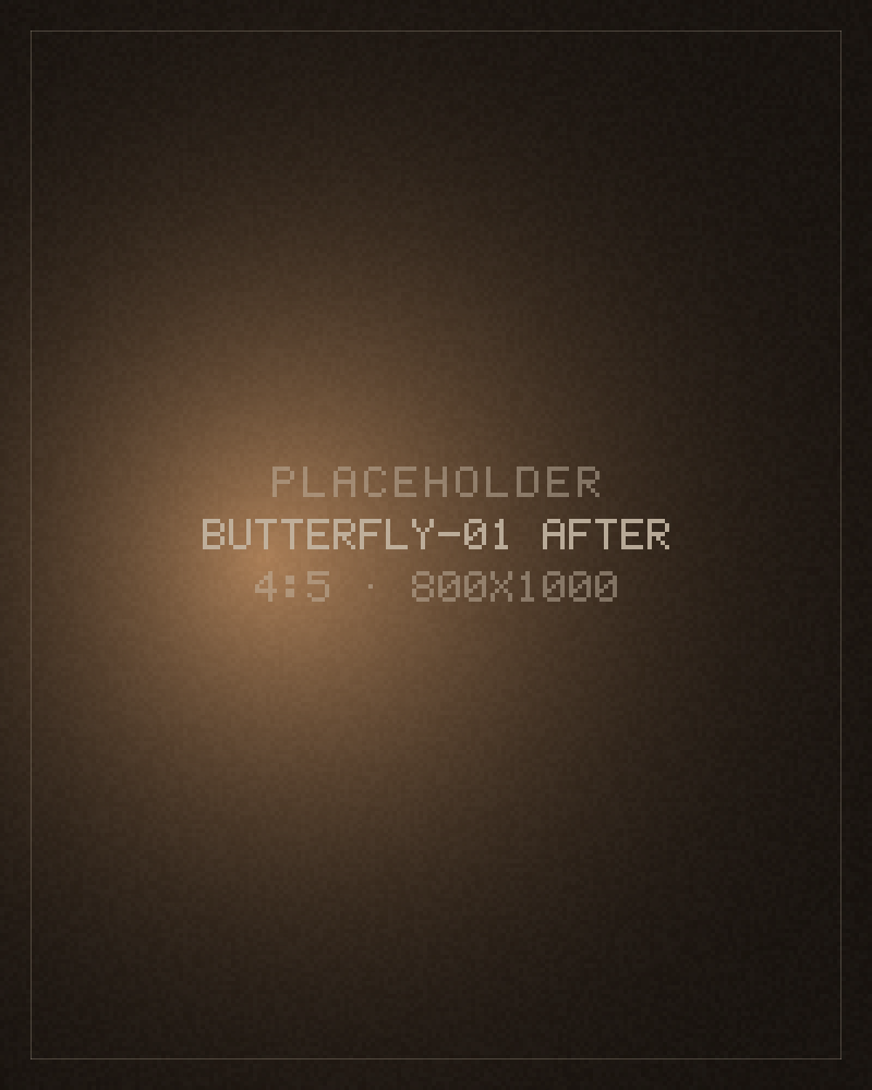 Butterfly cut with face-framing layers, After